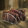 thumbnail image 3 of Kamado Joe Stainless Steel Rust Proof Dishwasher Safe Portable Grilling Rib Rack, 3 of 5