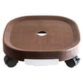thumbnail image 1 of Pot Tray Portable Replacement Solid Color Rectangular Reusable Washable Heavy Duty Office Balcony Vase Holder with Brake Coffee Size 5, 1 of 9