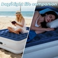 thumbnail image 4 of LussoAmor  Full Air Mattress with Built in Pump,18" Air Bed with 3 Mins Self-Inflation/Deflation,Blow up Mattress for Camping, Home & Guest ,450lb, Blue, 4 of 9
