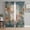 Green, Teal, Copper, Sage, variant on Teal Red Yellow Copper Rust Sheer Curtains 84 Inches Long, Abstract Vintage Mottled Art Light Filtering Window Curtains for Living Room, Rod Pocket Voile Sheer Curtain Drapes, 52"W x 84"L, 2 Panels