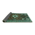 thumbnail image 2 of Ahgly Company Indoor Square Persian Turquoise Blue Traditional Area Rugs, 5' Square, 2 of 4