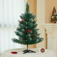 thumbnail image 4 of Artificial Christmas Tree 60cm with Pine Cones for Home Decor Party Supplies Flocked PVC Automatic Branches Durable Base, 4 of 9