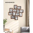 thumbnail image 2 of SONGMICS 12-Photo Collage Picture Frames,4 x 6 Inches Wall-Mount Photo Frame,Rustic Brown, 2 of 6