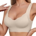 thumbnail image 5 of Gkeoshab Nursing Bras Women's Seamless Side Smoothing Push-Up Bra Non-Wired Lift & Anti-Sag Support Bralette Beige L, 5 of 8