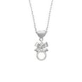 thumbnail image 2 of Delight Jewelry Silvertone Believe Eternity Ring Silver tone Bow Heart Necklace, 2 of 4