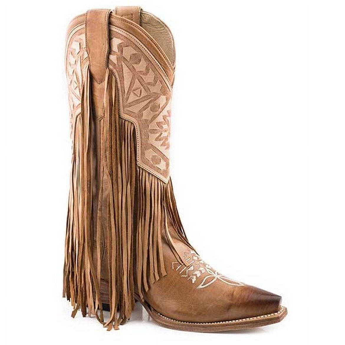 Bottes En Cuir Stetson Johnnie - Dorées - Taille US 6 (Femme) - Neuves En Boîte