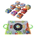 thumbnail image 3 of Soft Cars Toy Fine Motor Skill Game with Play Mat Kid Toy Cars Soft Baby Toy Set, 3 of 9