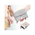 thumbnail image 2 of Cartera Corta De Cuero Pu Con Hoja / Hebilla Para Mujer Xtellar gris, 2 of 4