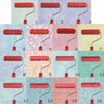 thumbnail image 3 of 7-Inch Assorted Embossed Pattern Painting Wood Pattern Painting Roller with Plastic Handle 1, 3 of 7