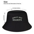 thumbnail image 2 of Worlds Best Grandpa Print Summer Bucket Hat for Women Men,Made In USA,Sun Hat For Golf Travel Beach Fishing Hat, 2 of 8