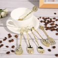 thumbnail image 4 of Juego de 6 cucharas de café talladas vintage, cucharilla de aleación de zinc retro, vajilla para postre, café, cubiertos de cocina, 4 of 5