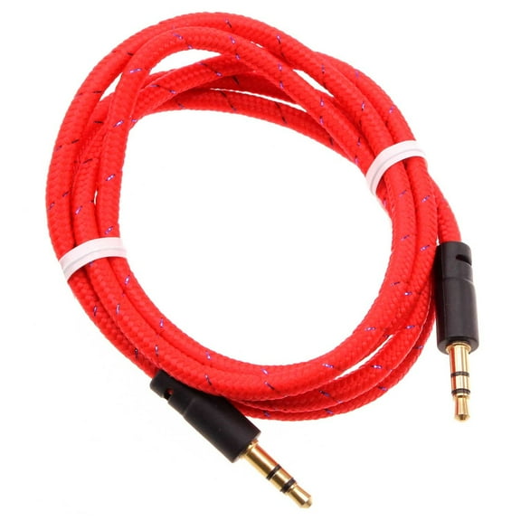 For TCL 30/40 XE 5G - 3.5mm Aux Cable, Adapter Car Stereo Aux-in Audio Cord Speaker Jack Wire Braided Red for TCL 40 XE 5G, 30 XE 5G Phones