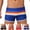 Dark Blue, variant on Mens Swim Boxer Briefs Low Rise Drawstring Quick Dry Striped Summer Daily Underwear