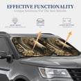 thumbnail image 3 of Kdxio Palatial Gold Pattern Horse Print 2-Piece Sun Shade Front Windshield - Foldable Car Front Window Sunshades for Most Sedans SUV Truck, 3 of 6