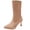 Khaki, variant on Women's Mid Calf Kitten Boots Anti Slip Wide Width Pointed Toe Winter Trendy Holiday Boots Brown 6