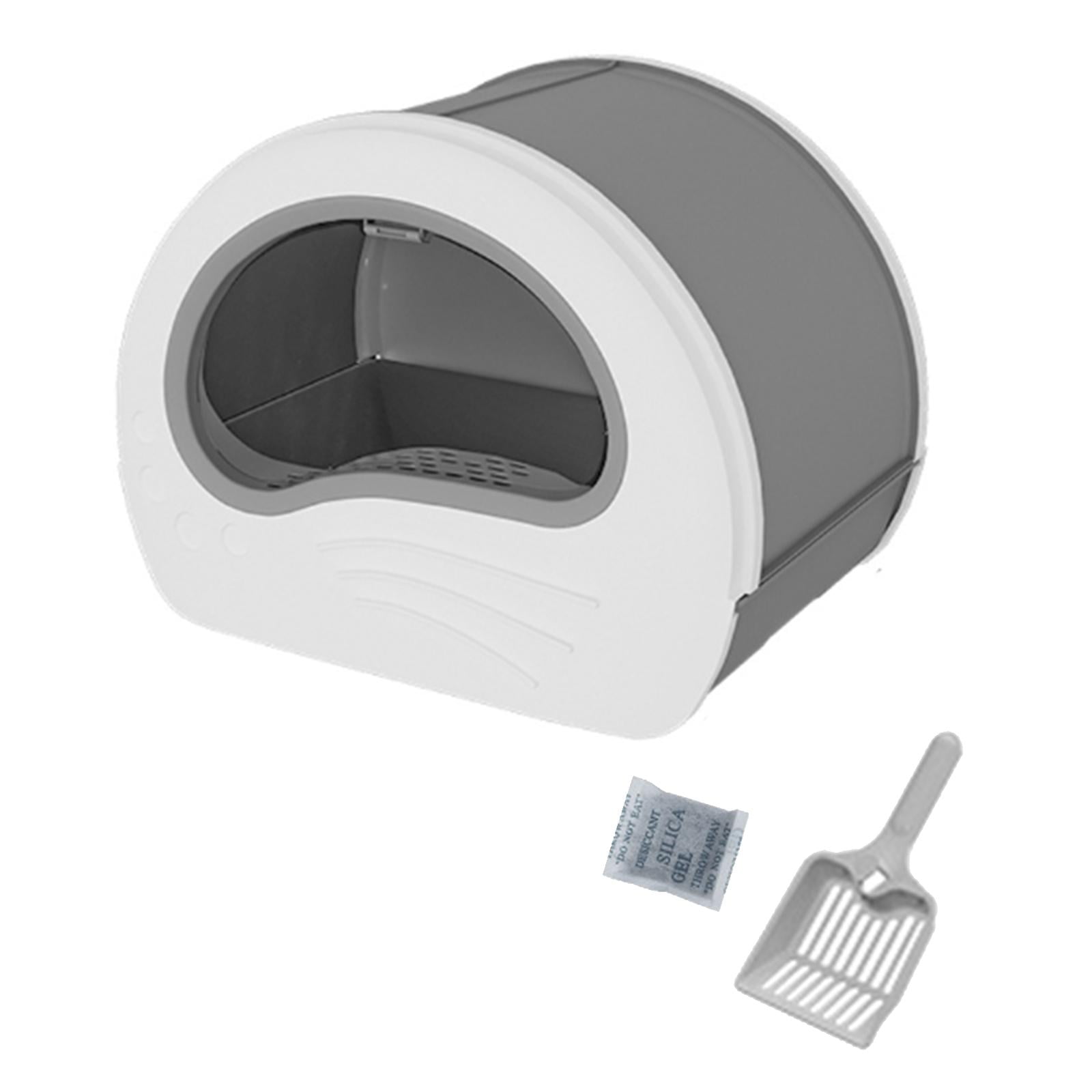 Bvdfgk Fully Enclosed Cat Litter Box for Indoor Cats Portable Anti Splashing Large Size