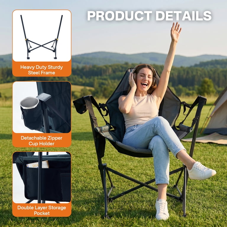 EVER ADVANCED Swinging Hammock Camping Chair with Adjustable