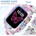 thumbnail image 5 of KOMI [5 Packs] Compatible for Clear Apple Watch Band with Bumper Case, Jelly Crystal Women Men Watch Band Sport TPU Strap with Case for iWatch Series 9 8 7 6 5 4 3 2 1 SE Ultra 2/1, 5 of 7