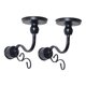 thumbnail image 2 of Elegante portavelas de pared de hierro, juego de candelabros de estilo vintage Negro, 2 of 9