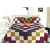 "All for You 3-piece Reversible Bedspread/ Coverlet / Quilt Set- OverSize-Real patchwork -(king, California King 110""x120"", oversized)"