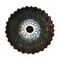 thumbnail image 5 of Hi-Line Gift Ltd 78415-R Solar Peacock Blue Geometric Glass Bird Bath with Stand, 5 of 5