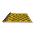 thumbnail image 2 of Ahgly Company Indoor Rectangle Checkered Yellow Modern Area Rugs, 2' x 3', 2 of 4
