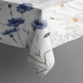 thumbnail image 3 of White Daisy Flower Pattern Rectangle Tablecloth 60"x84",Waterproof Polyester Rectangle Table Cloth, Wipeable Spillproof Polyester Tablecloth for Dining, Camping, Indoor and Outdoor, 3 of 5