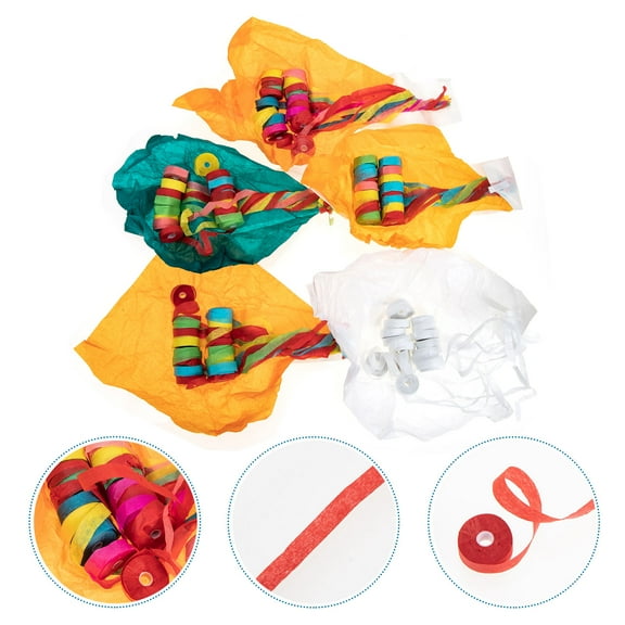 LIFKOME Party Crepe Paper Streamers Assorted Color 5 Packs 1.97X1.41X0.79in