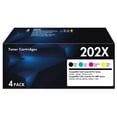thumbnail image 1 of Cartuchos de tóner LINKMAY 202A de alto rendimiento, paquete de 4 unidades para HP 202X, 1 of 6