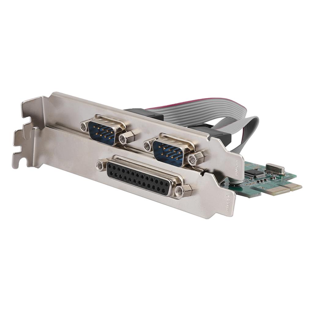 Linyer PCI-E to 2 Serial Card +1 Parallel Port Card Desktop PCI Expansion Card LPT Port Adapter Card - image 5 of 8