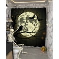 thumbnail image 5 of Halloween Shower Curtain Set ，Waterproof Fabric Shower Curtains Crow Moon Shower Curtains for Bathroom,Bathroom Decor 72"x72", 5 of 6