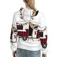 thumbnail image 7 of Daiia Vintage Buffalo Plaid Christmas Camper Pattern Women's Fashion Hoodies & Sweatshirts with Kangaroo Pocket Hooded Sweatshirt with Eye-catching Drawstrings-Small, 7 of 7