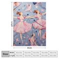 thumbnail image 4 of ARISTURING Ballerina Girls Pink Blanket Ballet Gifts for Girls Women Soft Flannel Throws Cozy Lightweight Blankets for Couch Bed Sofa for Kid/Child, 4 of 6
