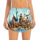 thumbnail image 2 of Balery Iconic Global Landmarks Pantalones cortos deportivos para mujer con forro y dos bolsillos, elásticos, para entrenamiento, gimnasio, yoga-Large, 2 of 7