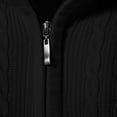 thumbnail image 3 of LOVZFMLL Sweaters for Men, Solid Color Turtleneck Ribbed Pullover, Classic Casual Half-Zip Stretchy Layering Shirt, Fall Clothes, Warm Winter Tops, 3 of 8