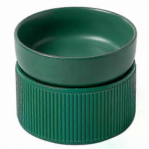 Elevated Ceramic Feeding Bowls for Cats and Small Dogs, Anti-Tip Design, Multiple Colors Available