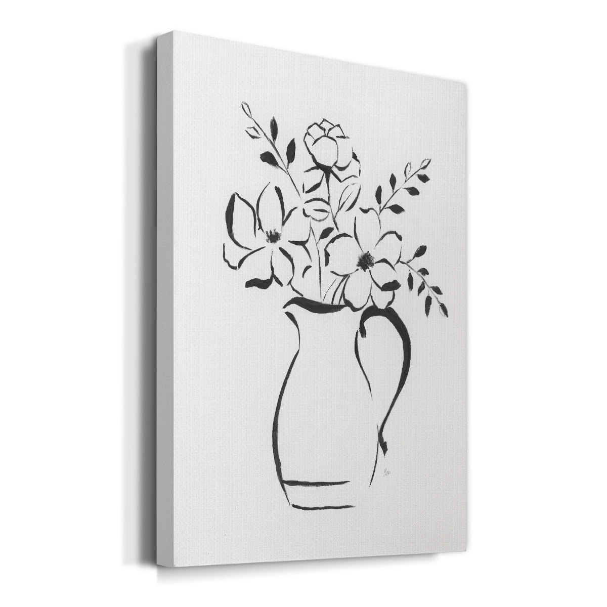 Sketchy Bouquet II Premium Gallery Wrapped Canvas - Ready to Hang