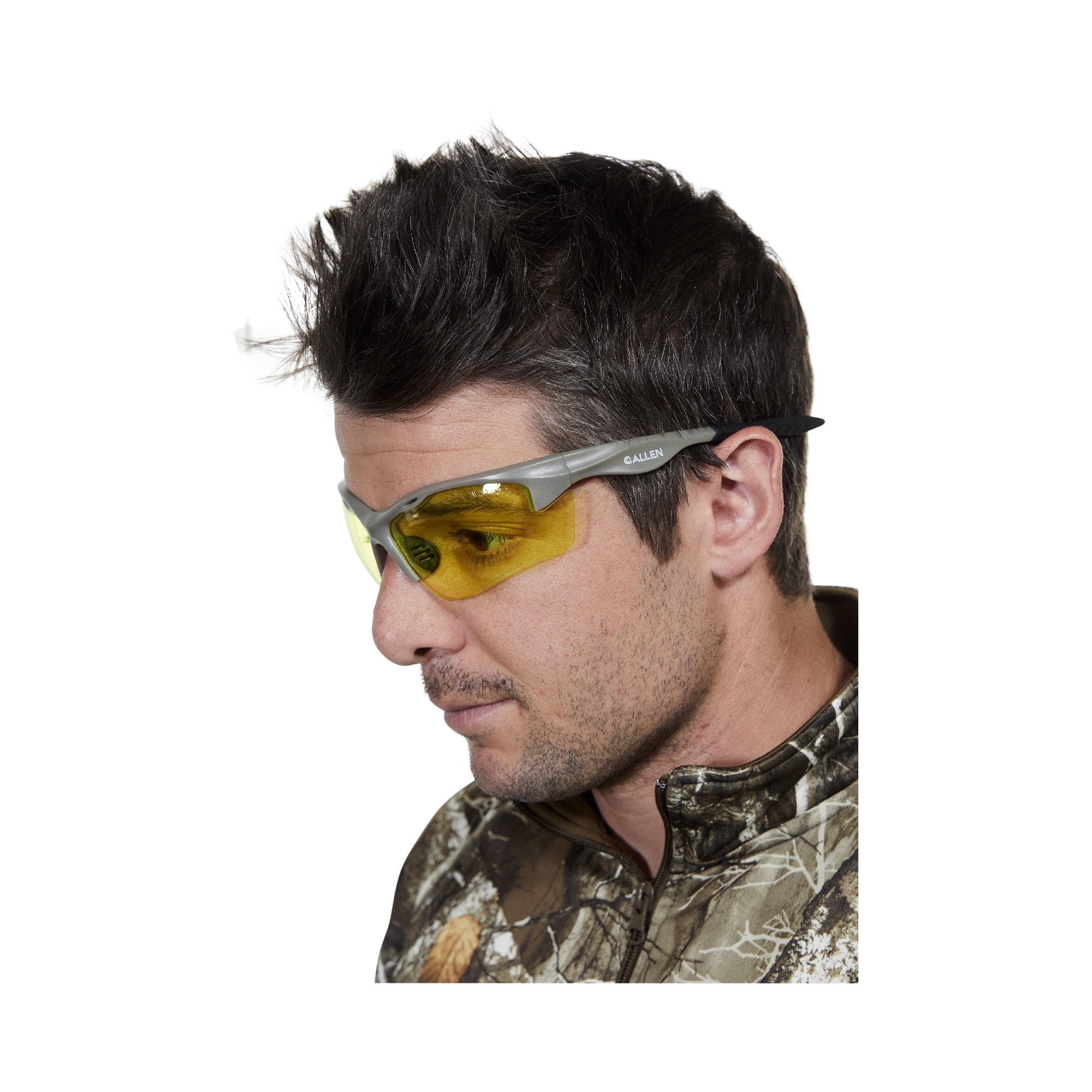 Sunglasses Camo Hunting Polycarbonate Eye Protection Skeet Yellow Lens Only 