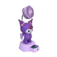 thumbnail image 2 of KIT DE 2 VENTILADOR RECARGABLE CON SACAPUNTAS, DISEÑO ANIMADO DE KUROMI, 2 of 5