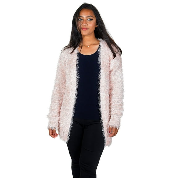 RWB Womens Chunky Open Sweater Cardiagn Pink Medium