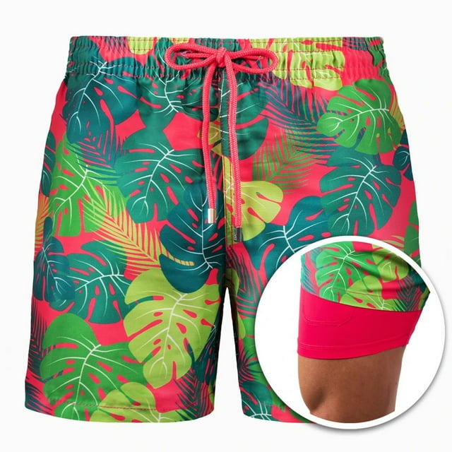 Men's Boardshorts Printed Sweatpants Double Layer Shorts