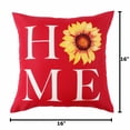 thumbnail image 7 of Mainstays 2-pack Home Sunflower Reversible Outdoor Throw Pillow, 16 inch, Red, 7 of 7