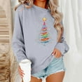 thumbnail image 2 of Womens Christmas Sweatshirt Fashion Crewneck Shirts Xmas Tree Printed Pullover Top Winter Long Sleeve Sweaters Loose Plus Size Blouses Tops, 2 of 6
