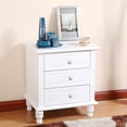 thumbnail image 4 of 10x Blanc Rond Simple Trou Meubles Poignée Armoire Boutons de Style Minimaliste avec Vis, 4 of 5