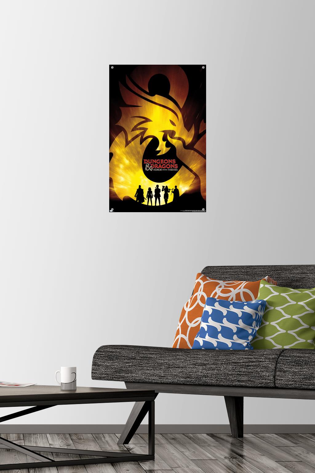 Dungeons & Dragons: Honor Among Thieves - Teaser One Sheet Wall Poster with Push Pins, 14.725" x 22.375"