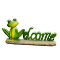 thumbnail image 1 of JJKBVCLO Frog Welcome Sign Garden Resin Desktop Ornament For Outdoor Patio Yard Decorative With Design, 1 of 6