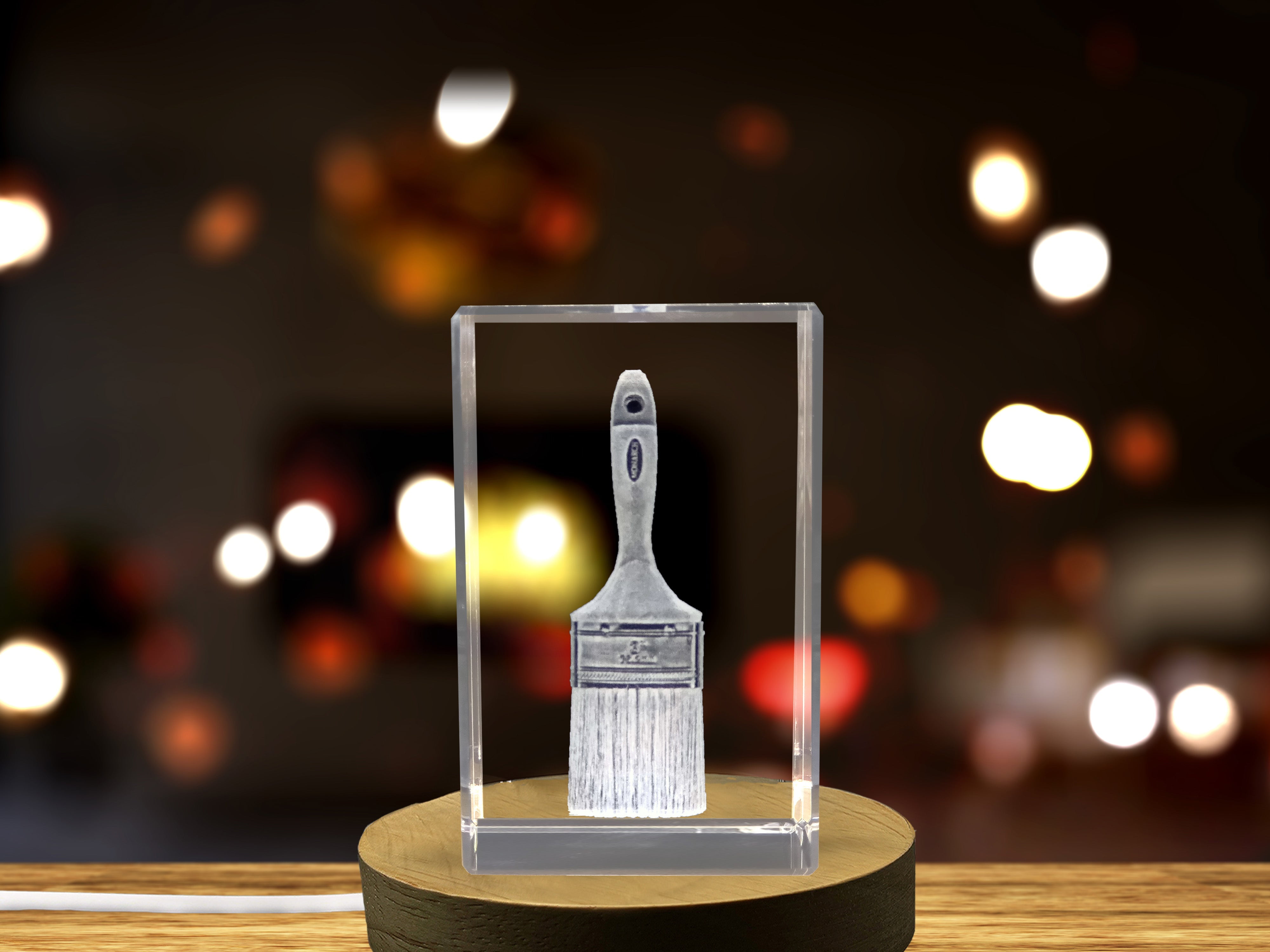 Premium Crystal Paint Brush with Unique 3D Laser Engraved Design
