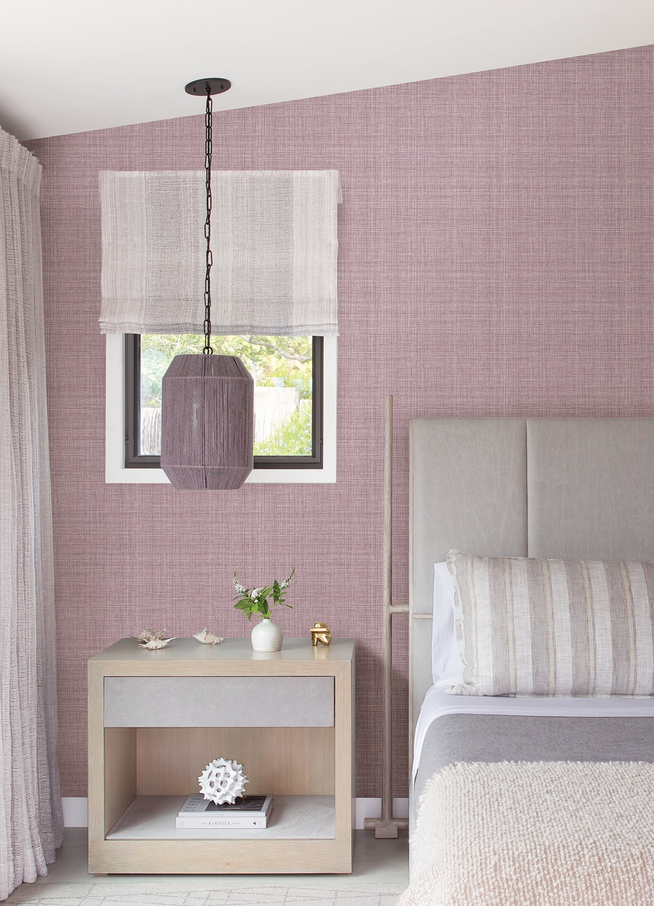 NuWallpaper Purple Lansdowne Peel and Stick Wallpaper