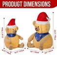 thumbnail image 3 of CZBZ Outdoor Christmas Yard Decorations, 28in Set of 2 Lighted Plush Bear Christmas Decorations, Pre-lit Pull Up Holiday Decor with 60 Warm White LED Lights for Xmas Outdoor Indoor Decor, 3 of 11