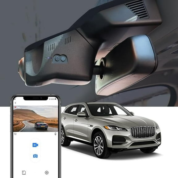 Fitcamx 4K Dash Cam for 2017-2021 Jaguar F-Pace 20d 25t 35t P250 P340 P400 Preimum R-Sport Prestige X761 (Model 6053), 64GB